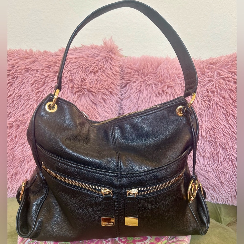 Michael Kors - EUC; Black with Gold Hardware